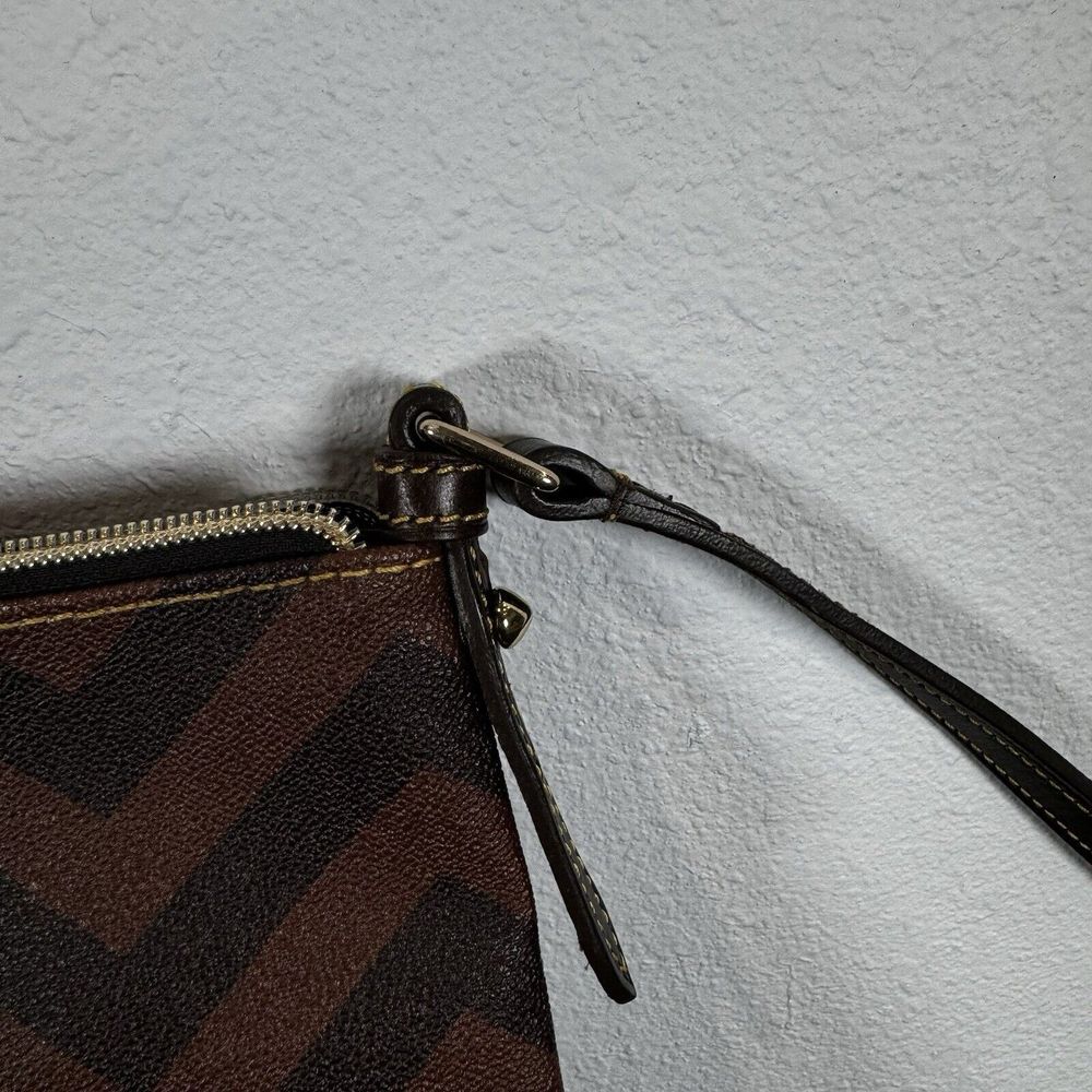 Dooney & Bourke Brown Chevron Print Crossbody - Picture 13 of 16